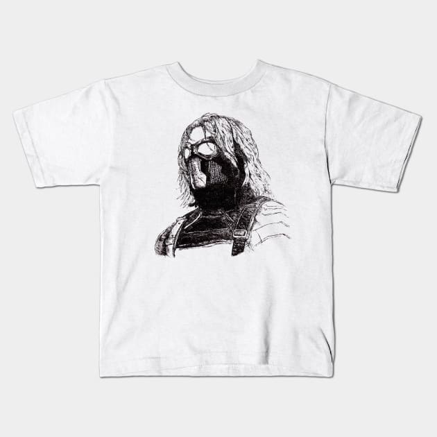 Winter Soldier art Kids T-Shirt by theblackcross